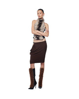 dora halter Backless Furry Top