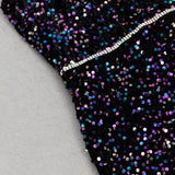 CRYSTAL-EMBELLISHED HALTER BODYCON MAXI DRESS