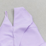 ONE SHOULDER DETAIL MIDI DRESS LAVENDER