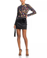 Floral Puckered Lace Top