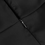 CRYSTAL BUSTIER DRAPED MAXI DRESS BLACK