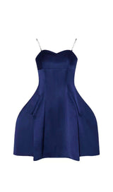 RHINESTONE PEPLUM MINI DRESS