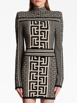 ELIZABETH MONOGRAM JACQUARD KNITTED MINI DRESS