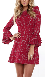 PRINCESS POLLY POLKA DOTS MINI DRESS