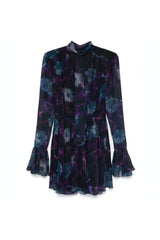 Purple Floral Cocktail mini Dress
