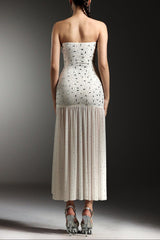 Sabryn Sleeveless Diamond Slit Midi Dress