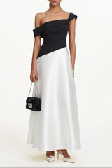 Xavier Off Shoulder Contrast Maxi Dress