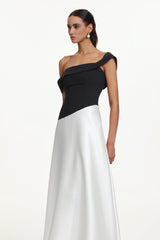 Xavier Off Shoulder Contrast Maxi Dress
