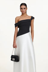 Xavier Off Shoulder Contrast Maxi Dress