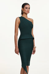 Novah One Shoulder Bandage Midi Dress