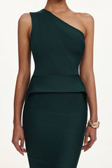 Novah One Shoulder Bandage Midi Dress