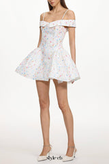 Florelle Sleeveless Floral Print Woven Mini Dress