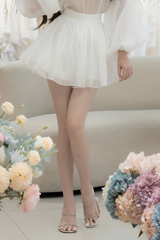 Vanya White Halter Draped Top & Ruffled Skirt Set