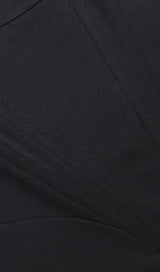 STRAPLESS FEATHER CORSET DRESS IN BLACK Dresses styleofcb
