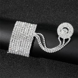 Dedrick Multi-Layer Rhinestone Interfinger Bracelet