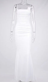 WHITE DRAPED CORSET MAXI DRESS Dresses styleofcb