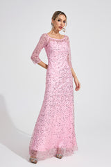 sarah Pink Diamond embellished tulle Maxi Dress