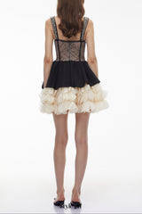 bertha Black Sweetheart Rhinestone Mini Dress