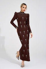 tammy Brown rhinestone embellished Bandage Maxi Dress