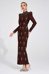 tammy Brown rhinestone embellished Bandage Maxi Dress