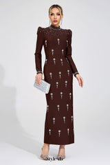 tammy Brown rhinestone embellished Bandage Maxi Dress