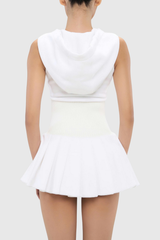 Cliffa Sleeveless Knit Mini Dress - White