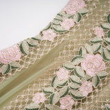 octavia Tulle Panel Floral Midi Dress in green
