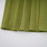 penny Emerald lace fishbone pleated Corset Gown