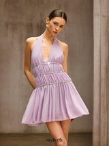 Doutzen Halterneck Rhinestone Mini Dress