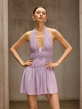 Doutzen Halterneck Rhinestone Mini Dress