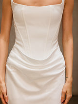 Duyen Sleeveless Corset Maxi Dress In White