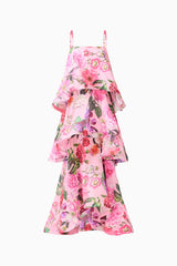 sandy Tiered Maxi Dress In pink Floral