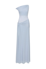 Edina Off Shoulder Twist Maxi Dress - Blue