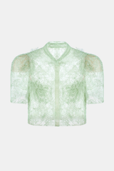 Elsea Lace Top & Mini Skirt Set - Green