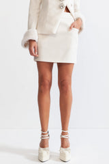 sharon Off Shoulder Faux Fur Two Piece Set