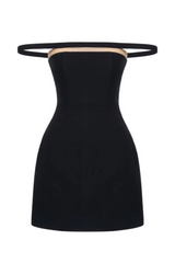 Kassiani Off Shoulder Mini Dress - Black