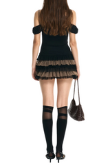 Kofia Lace Ruffle Mini Dress
