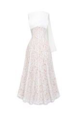 Litare Sleeveless Lace Scarf Maxi Dress