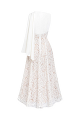 Litare Sleeveless Lace Scarf Maxi Dress