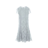vivien embroidery lace midi dress - pale blue