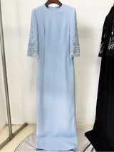 vivien blue Crystal Embellished Maxi Dress