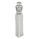 erica rhinestone Embellished Strapless Corset Straight Gown - white