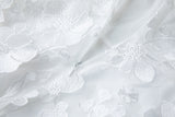 georgia 3d Floral Lace mini Dress in white