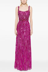 nail bead sequin mesh dress