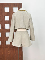 evangeline Sequin Jacket in apricot