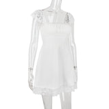 SATIN LACE MINI DRESS