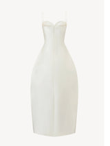 hilary v-neck strapless maxi dress - white