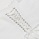 LACE CORSET MINI DRESS IN WHITE