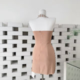Kettle Halter Bow Rhinestone Mini Dress