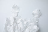 georgia 3d Floral Lace mini Dress in white